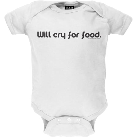 Will Cry For Food Baby One Piece - 0-6 months