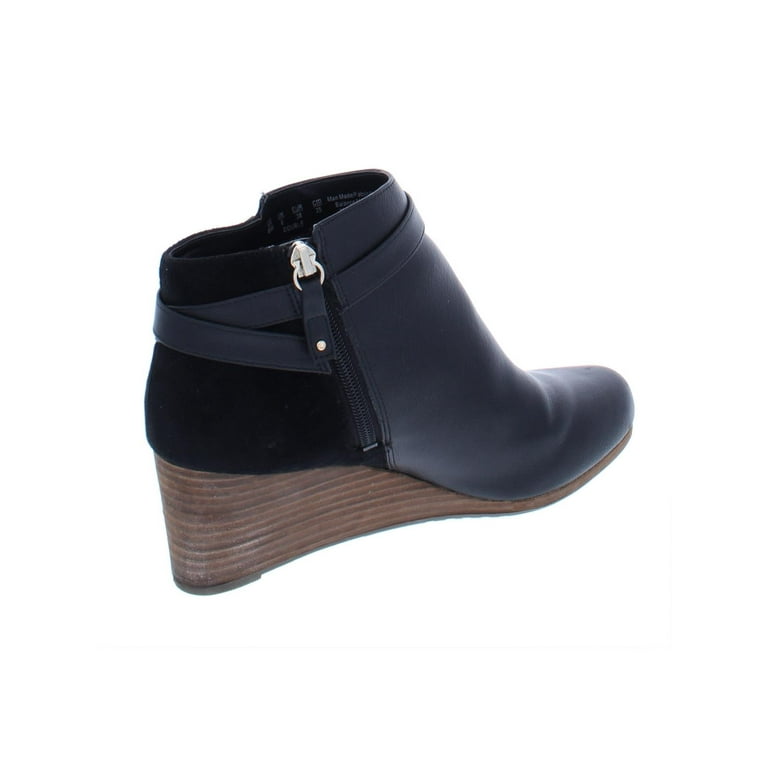 Dr. Scholl s Shoes Womens Double Faux Leather Ankle Wedge Boots Walmart