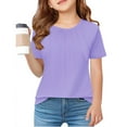 thumbnail image 2 of TBWNWG Stylish Girls Tops Pleated T Shirts Kids Summer Short Sleeve Fashion Tees for Ages 5 to 14 Years,for 10-12 Years, 2 of 9