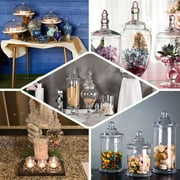Efavormart Set of 3 Glass Apothecary Candy Jars With Lids - 10/12/14