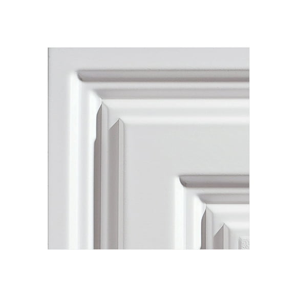 Genesis Dalles de Plafond Blanc en Relief Icon - Installation Facile - Imperméable, Lavable et Coupe-Feu - PVC de Haute Qualité pour Prévenir la Casse (Échantillon de 12 x 12 Po)