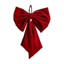Burgundy Velvet Christmas Tree Bows Large Plush Stuffed Christmas Bows Vintage Hanging Ornament for Holiday Crafts, Wreaths, Garlands, Staircase, Xmas, Wedding, Home Decor (19.7 x 13 inch)