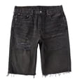 thumbnail image 3 of Levi's 469 Loose Shorts 100% Cotton (Black Distressed, Size 38), 3 of 4
