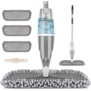 SUPTREE Floor Spray Mop with 3 Washable Microfiber Pads