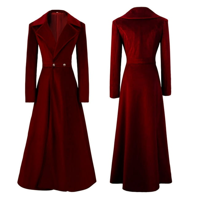 EGNMCR Veste à Manches Longues pour Femmes, Veste Décontractée Sans Capuche, Mode Automne et Hiver, Coupe-Vent Mi-Longue