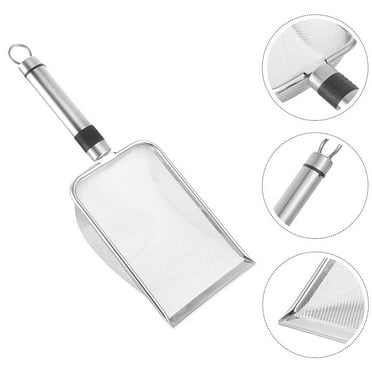 Cat Litter Scoop Stainless Steel Mesh Scooper Handle Deep Shovel Non-Stick Coated Metal Litter Scoop for Litter Box Kitten Pooper Lifter