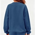 thumbnail image 2 of Women's Crew Neck Sweatshirt Fashion Rainbow Striped Outfits Color Block Loose Fit Casual Fall Pullover Tops,Long Sleeve Fleece Sweatshirts,Lightweight Cotton Workout Pullovers, 2 of 4