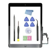 Screen Replacement for iPad 5th-digitizer replacement parts kits for iPad 5 5th generation 2017 9.7 inch model a1822 a1823 with home button & repair tools-Black