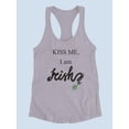 thumbnail image 3 of Kiss Me, I'm Irish Racerback Tank Women -Image by Shutterstock, Female x-Large, 3 of 4