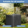 thumbnail image 5 of LOJIAWOWE 45 Gallon Outdoor Deck Box, Lockable Waterproof Storage Box for Patio Cushions & Garden Tools, Weatherproof Deck Storage Container with Tool-Free Assembly (Black), 5 of 8