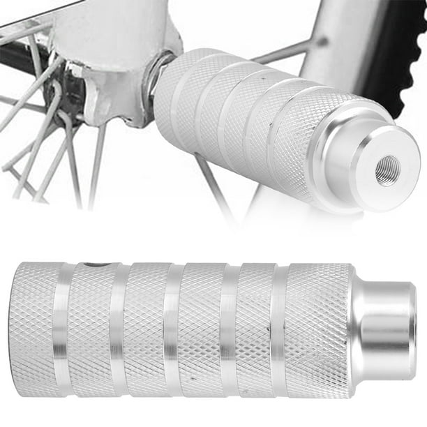 Bicycle Metal Heavy Duty Foot Stand Pegs Rear Stunt Pegs Footrest Bike Accessories silver