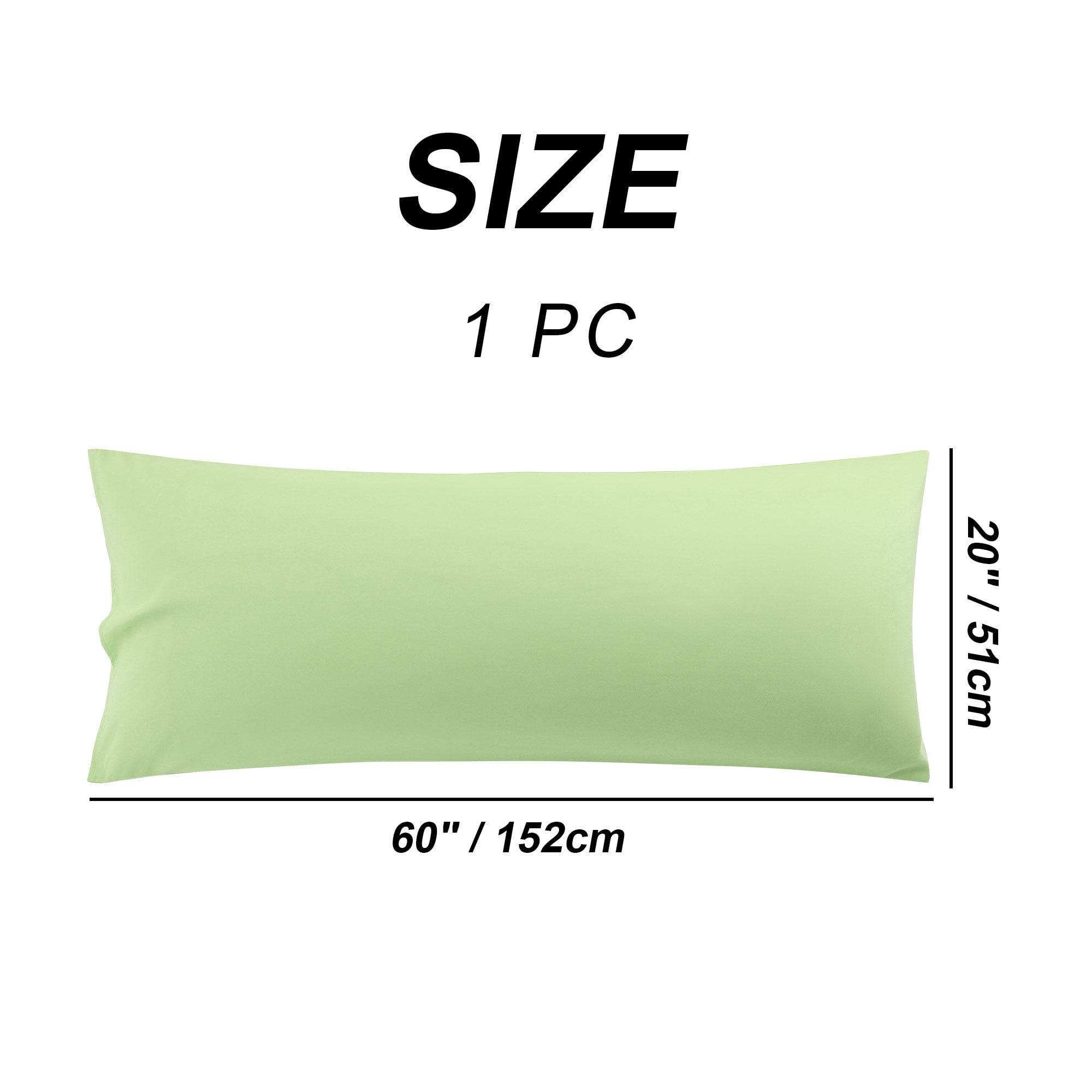 Unique Bargains Soft Microfiber Pillowcases Snow White 20"x54"