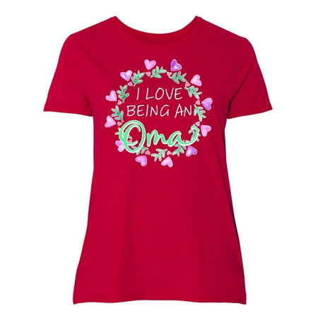 I Love Being an Oma- Circle of Hearts Women's Plus Size