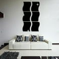 thumbnail image 5 of 6 Pieces of Wave Combination Mirror Stereo Wall Sticker, 5 of 5