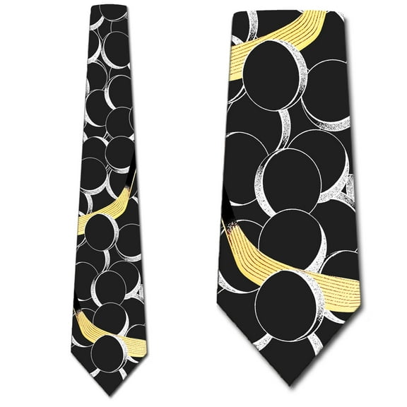 Hockey Ties Mens Sports Necktie Hockey Puck Tie by Three Rooker