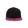 thumbnail image 2 of TopHeadwear Polyester Two-Tone Flat Bill Snapback - Black/Pink, 2 of 2