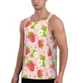 thumbnail image 2 of Easygdp Strawberry Floral Men's Tank Top, Sleeveless Muscle T Shirts, Breathable, Quick-Dry, Loose for Gym, Running, Fitness - XX-Large, 2 of 9