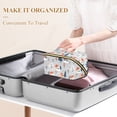 thumbnail image 3 of FORMRS Makeup Bag Travel Cosmetic Organizer for Women Fold Flat Zipper Pouch with Handle, Gray Cartoon Houses, 3 of 8