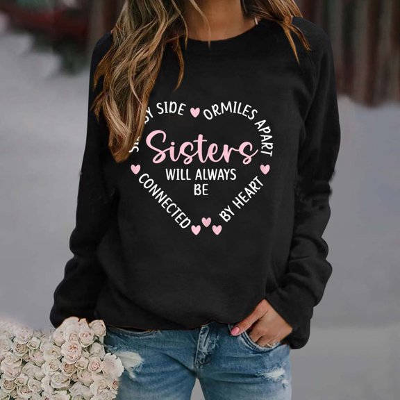 Womens Long Sleeve Sweatshirt T Shirts Casual Tops Dressy Fashion Blouses Tunics for Leggings Black XXL