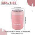 thumbnail image 2 of Luniquz 710ml/24oz Vacuum Insulated Food Thermos for Hot/Cold Food. Stainless Steel Lunch Box with Leak-proof Seal & Spoon(Pink), 2 of 9