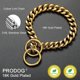 thumbnail image 2 of Collar de perro de cadena de oro de metal resistente a la masticación Collar de cadena en P de 15 mm Collar de cachorro de lujo para perros pequeños medianos grandes 55 cm. Afortunado Sencillez, 2 of 5