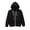Black, variant on Kids Zip Up Hoodie Full Zipper Long Sleeve Solid Sweatshirt Jacket (Dark Blue 6-7 Years)