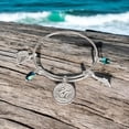 thumbnail image 2 of Shark Bracelet, Reef Shark Bangle Bracelet, Shark Charm Bracelet, Adjustable Bracelet for Women, Bangle Bracelet with Shark Charms, 2 of 11