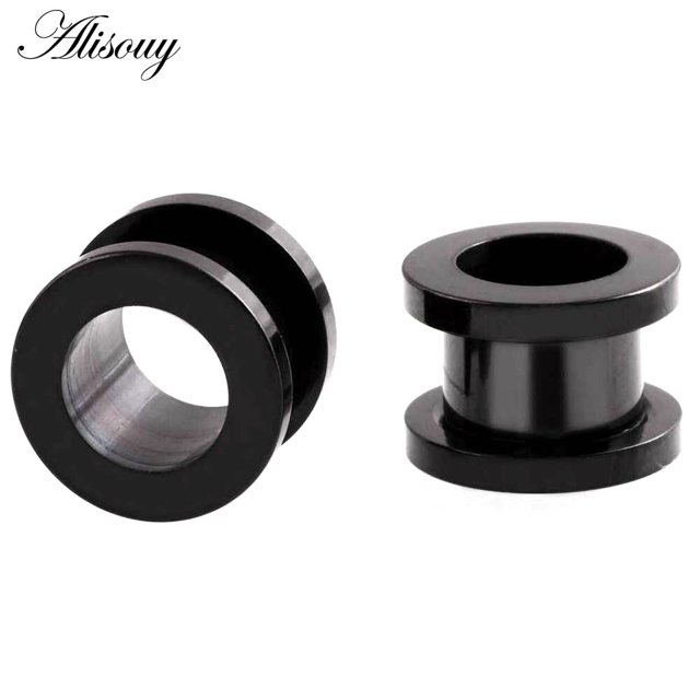1 unidad de tapones para los oídos y túneles de acero inoxidable 316L, Piercings para las orejas, expansor de pendientes atornillados, medidores de oreja, Piercings de joyería para el cuerpo Tan Jianjun unisex