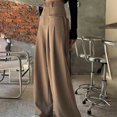 thumbnail image 2 of Timegard Pantalons Larges pour Femmes Taille Haute Froncée Décontractée Ample Comfy Vintage Mode Été, 2 of 5