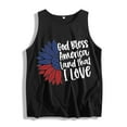 thumbnail image 4 of ‌Drses Women's American Flag Tank Tops - Patriotic Sunflower Graphic Sleeveless Tees for 4th of July & Summer (S-2XL), 4 of 4