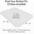 thumbnail image 6 of 36" x 36" Ultra-Clear Tempered Glass Office Chair Mat for Carpet and Hardwood, 6 of 6