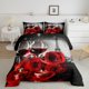 thumbnail image 1 of Juego de Cama Torre Eiffel para Niñas Twin Size Rojo Negro, 1 of 6