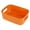 Orange, variant on Storage Container Smooth Surface Handle Design Solid Color Versatile Plastic Storage Bin for Bedroom