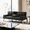 Black01, variant on Gewnee 65.35"Faux Leather Futon Sofa Bed Sleeper with Adjustable Backrest,Cup Holders and Storage Pocket for Living Room,Home Office,Guest Room,Black