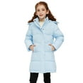 thumbnail image 2 of ZSHOW Girls' Recycled Jacket Waterproof Winter Coat Insulated Snow Jacket with Hood Light Blue 6/7, 2 of 9
