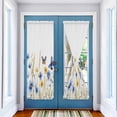 thumbnail image 2 of Butterflies Floral Door Curtains for Door Window, French Sidelight Front Back Door Curtains With Tieback, Country Plants Wildflower Leaves Kitchen Rod Pocket Drapes Panel, 25"x72", 2 of 6