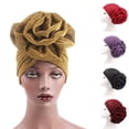 thumbnail image 1 of D-GROEE Shiny Flower Turban Shimmer Chemo Cap Hairwrap Headwear Beanie Hair Scarf, 1 of 7