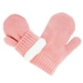 thumbnail image 2 of JAN & JUL Girls' Knit Toddler Mittens with Fleece Lining for Fall and Winter (Dusty Pink, Size M), 2 of 6