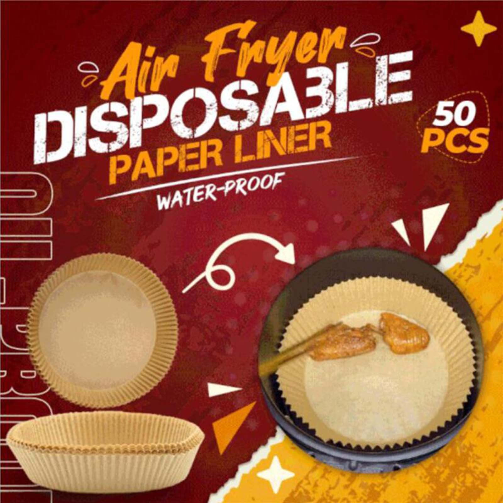 7.5in Perforated Paper Liners For Air Fryer Cooking Steaming Practical 