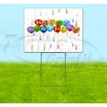 thumbnail image 1 of Happy Birthday (18" x 24") Yard Sign, Includes Metal Step Stake, 1 of 6