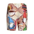 thumbnail image 2 of Lsque Gnomes Books Tea Cups Mens Sleep Pajama Shorts,Short Pajama Pants, Cotton Ultra-Soft Knit-4X-Large, 2 of 9