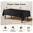 thumbnail image 3 of YfulYde 12-Pack Premium Plastic Tablecloth 54in. x 108in. Rectangle Table Cover - Clear…, 3 of 6