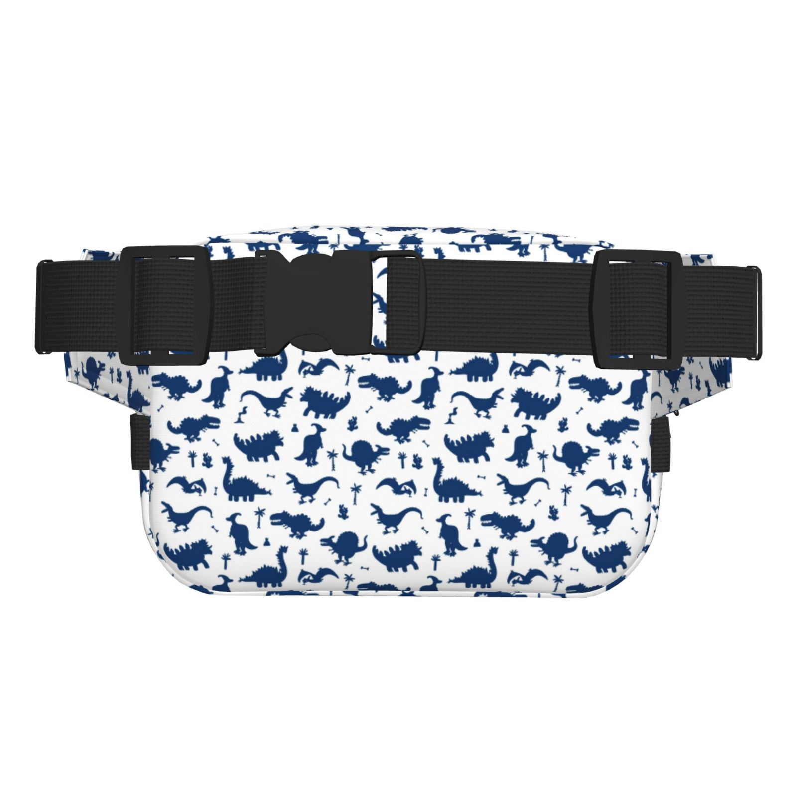 Picia Cute Cartoon Dinosaur Print Square Double-Layer Waist Bag Mini Adjustable Waist Belt Bag Exercise Running Travel Hiking