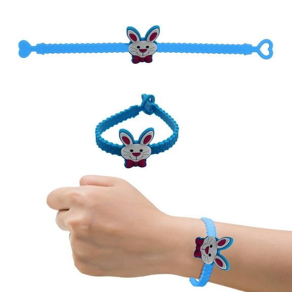Fmlxio Easter Decorations for Home Adjustable PVC Sport Bracelet Cute Wristband Bunny Wristband Easter Bracelet Party Favors Savings Up to 30% off