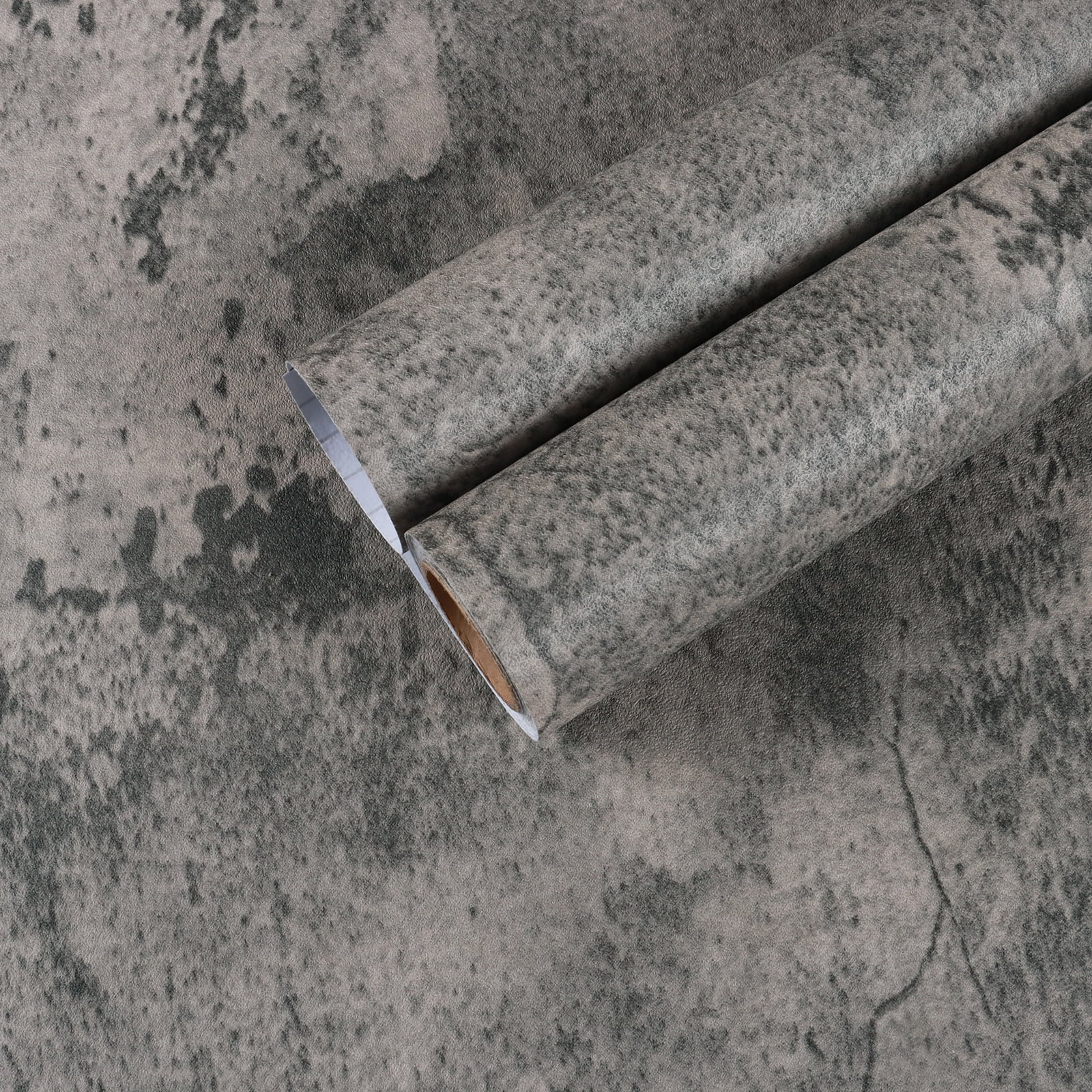 Faux Concrete Peel and Stick Wallpaper Dark Grey Removable Textured Wallpaper 30"x236" Self Adhesive Cement Wallpaper Waterproof Vinyl Roll for Bedroom Kitchen Backsplash Counter