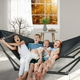 thumbnail image 5 of Tranquillo Universal 106.5" Double Hammock w/ Adjustable Stand & Bag, Black, 5 of 5