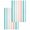 Coral Teal, variant on Aqua Teal Stripe Hand Towels Set,Waffle Weave Kitchen Towels 2 Pieces,Geometric Grey White Vertical Striped Microfiber Hair Face Bath Tea Towel Absorbent Quick Drying Cleaning Dish Cloths,15.7"x23.6"