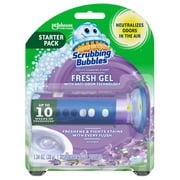 Scrubbing Bubbles Fresh Gel Toilet Bowl Cleaning Stamps, Gel Cleaner, Helps Prevent Limescale And Toilet Rings, Lavender Scent, 6 Stamps, 1.34 Oz