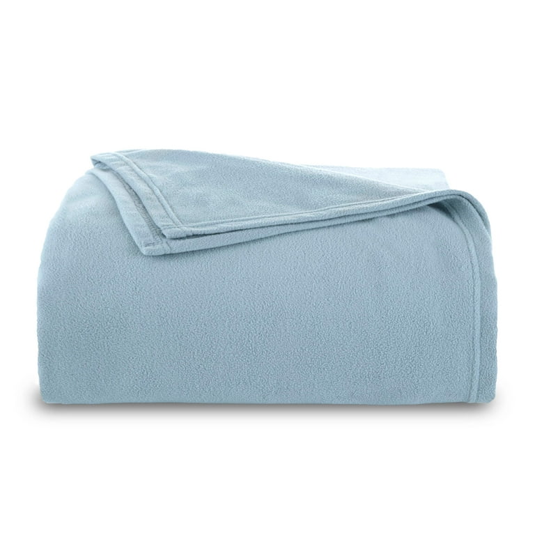 Vellux Fleece Blanket Twin Size Bed Blanket - All Season Warm Lightweight  Super Soft Throw Blanket - Blue Blanket - Hotel Quality- Plush Blanket for