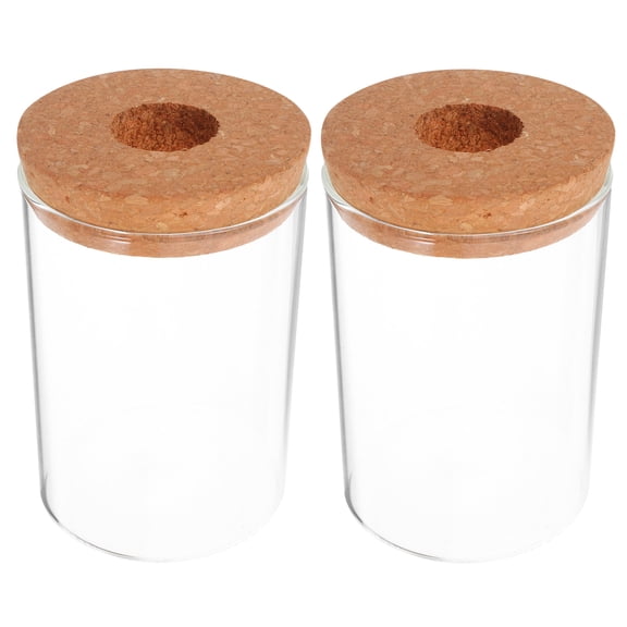VORCOOL 2Pcs Clear Glass Terrarium Jars for Home Hydroponic Plant Display